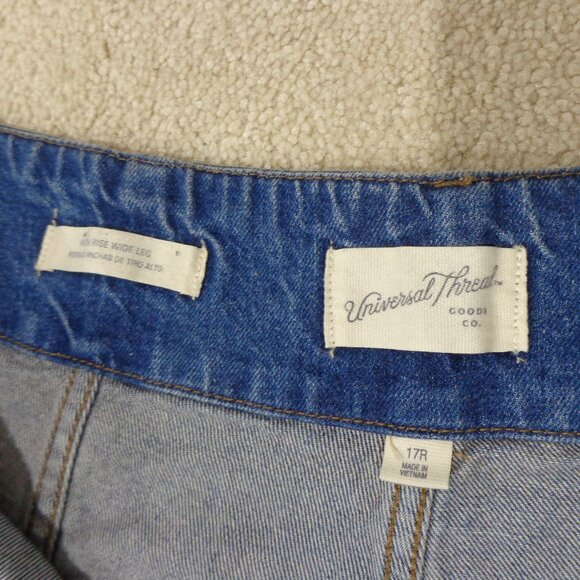 New! Universal Thread Women's High-Rise Tailored Wide Leg Jeans Size 17 - Picture 9 of 10